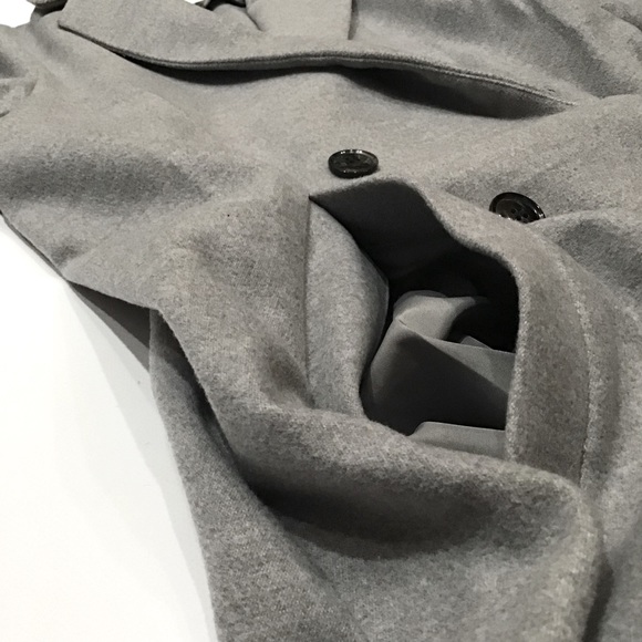 NWOT H&M Soft Gray Pea Coat - Picture 2 of 7